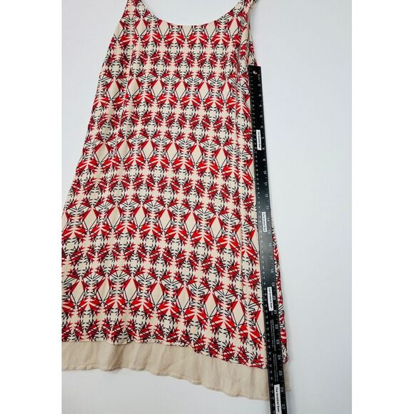 CAbi Mini Slip Dress Size Medium Batik Print V-Neck Summer Tank Shift Red - Picture 12 of 13